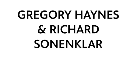 Gregory Haynes and Richard Sonenklar